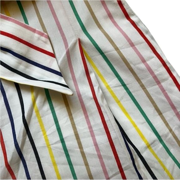 J Crew Striped tie-waist short stretch cotton poplin Size 0 New w/ Tag MSRP $60 - Picture 9 of 14